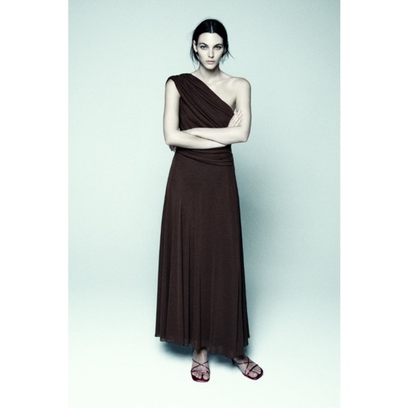 Zara Draped Asymmetric dress - Picture 11 of 16